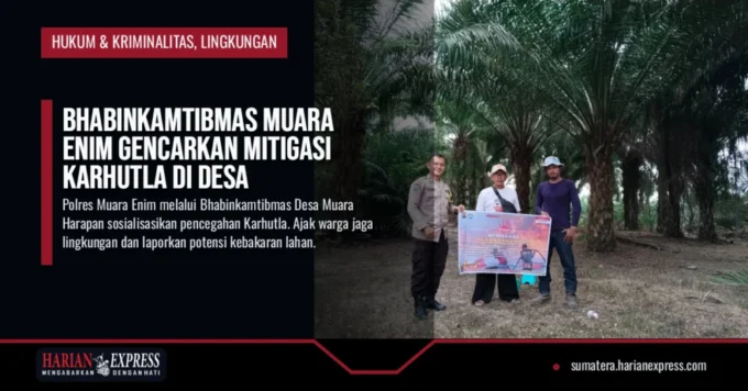 Bhabinkamtibmas Muara Enim Gencarkan Mitigasi Karhutla di Desa