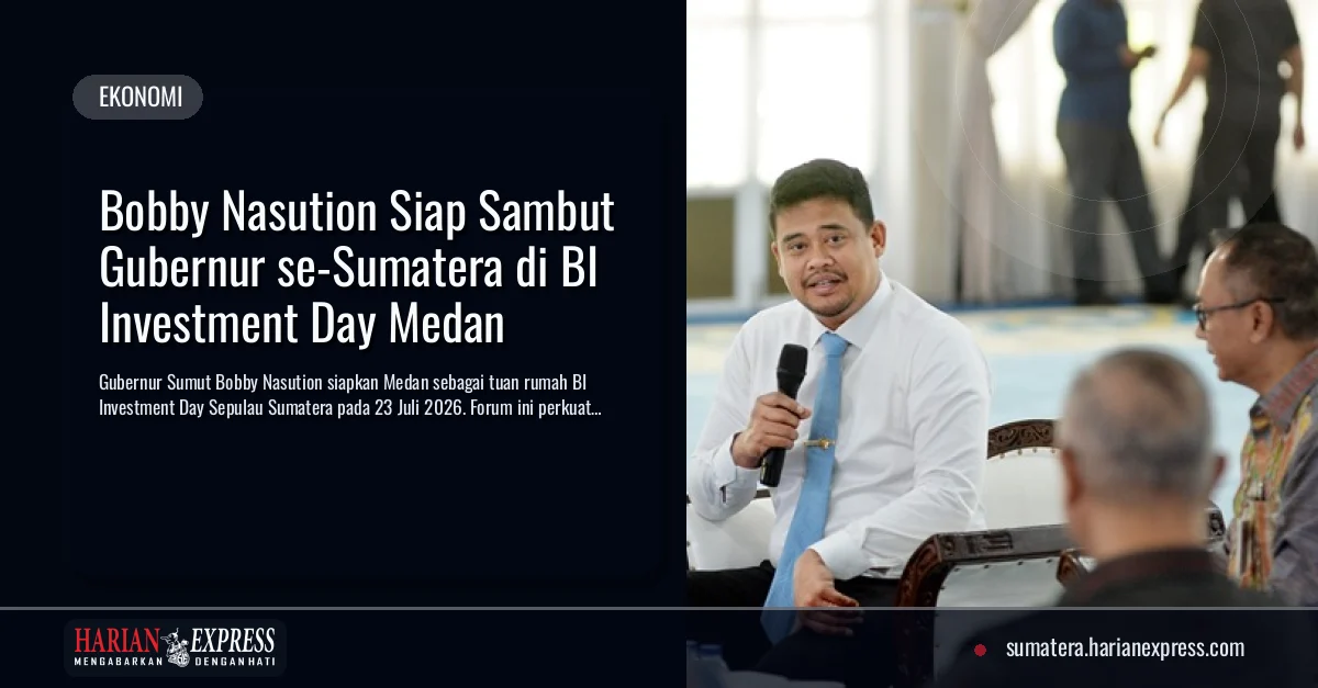 Bobby Nasution Siap Sambut Gubernur se-Sumatera di BI Investment Day Medan