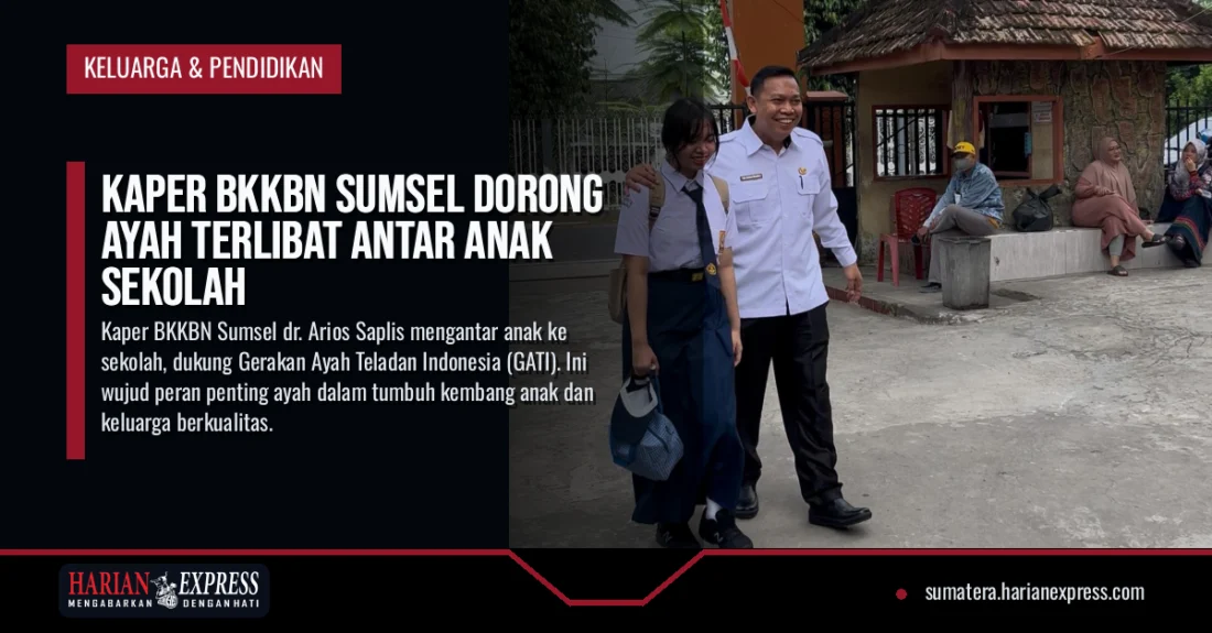 Kaper BKKBN Sumsel Dorong Ayah Terlibat Antar Anak Sekolah