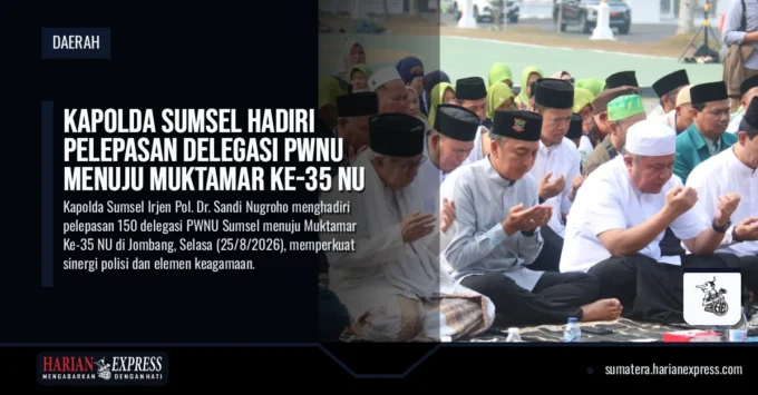 Kapolda Sumsel Hadiri Pelepasan Delegasi PWNU Menuju Muktamar ke-35 NU