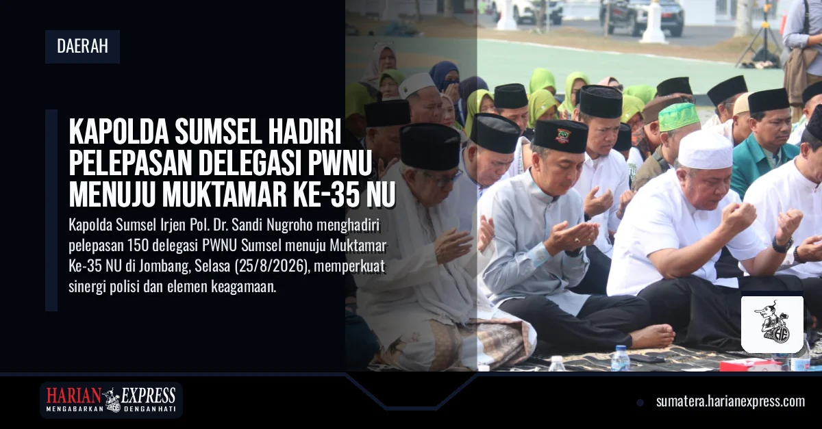 Kapolda Sumsel Hadiri Pelepasan Delegasi PWNU Menuju Muktamar ke-35 NU