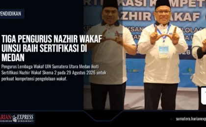 Tiga Pengurus Nazhir Wakaf UINSU Raih Sertifikasi di Medan