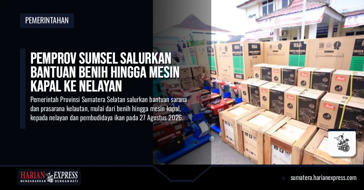 Pemprov Sumsel Salurkan Bantuan Benih Hingga Mesin Kapal ke Nelayan