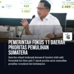 Pemerintah Fokus 11 Daerah Prioritas Pemulihan Sumatera