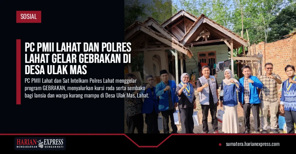 PC PMII Lahat dan Polres Lahat Gelar GEBRAKAN di Desa Ulak Mas
