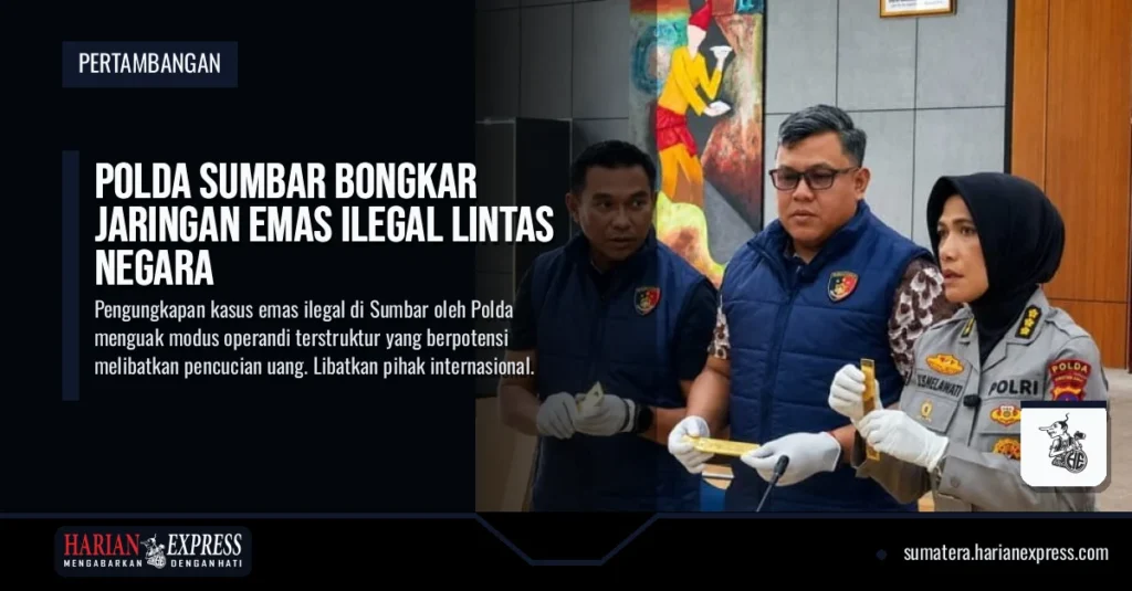 Polda Sumbar Bongkar Jaringan Emas Ilegal Lintas Negara