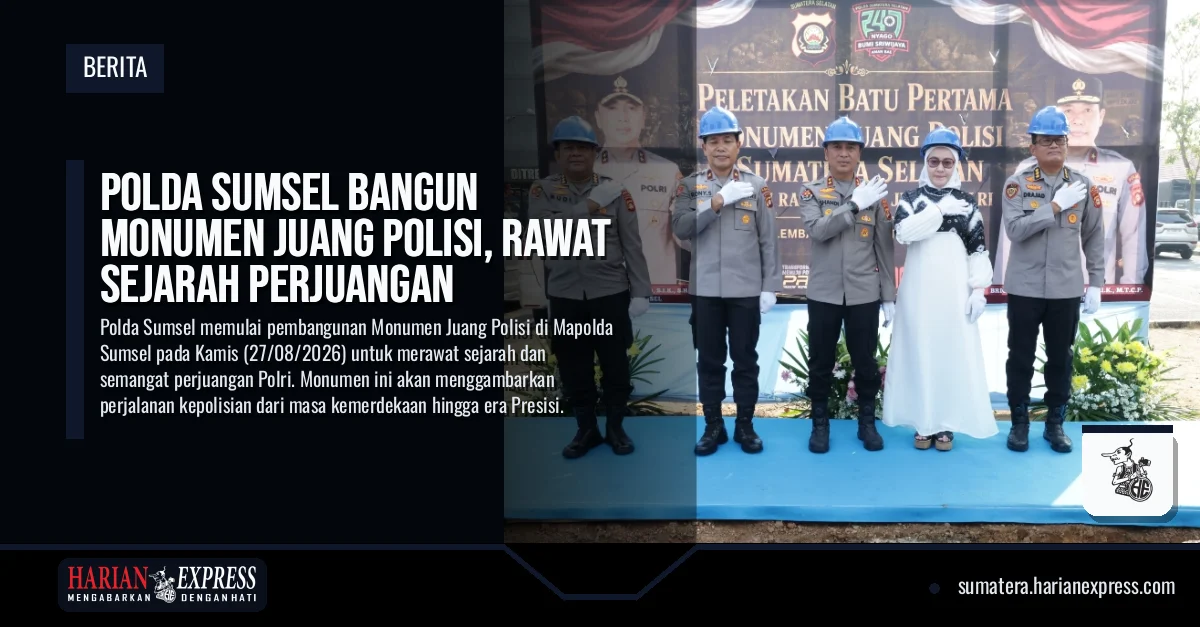 Polda Sumsel Bangun Monumen Juang Polisi, Rawat Sejarah Perjuangan