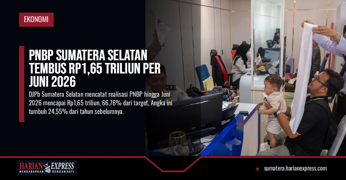 PNBP Sumatera Selatan Tembus Rp1,65 Triliun Per Juni 2026