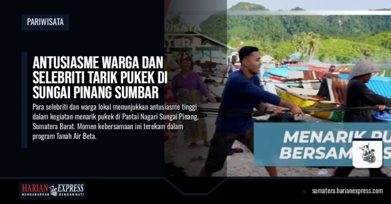 Antusiasme Warga dan Selebriti Tarik Pukek di Sungai Pinang Sumbar
