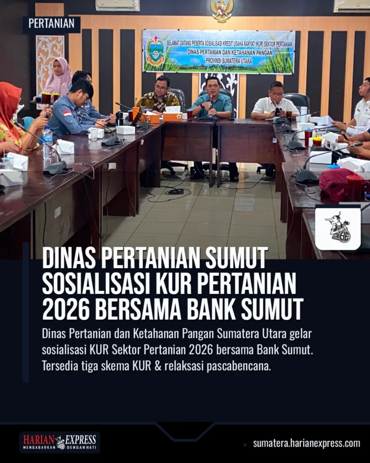 Dinas Pertanian Sumut Sosialisasi KUR Pertanian 2026 Bersama Bank Sumut