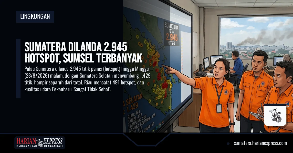 Sumatera Dilanda 2.945 Hotspot, Sumsel Terbanyak