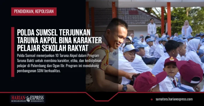 Polda Sumsel Terjunkan Taruna Akpol Bina Karakter Pelajar Sekolah Rakyat